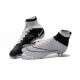 Top Nike Mercurial Superfly Iv FG Firm Ground Cleat White Black