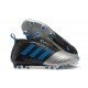 Mens adidas ACE 17+ Purecontrol FG 2017 Soccer Cleats Black Silver Blue