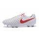 New 2017 Nike Tiempo Legend 7 FG Soccer Cleats - White Red