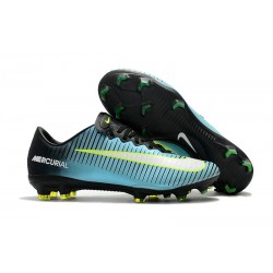 Mens 2017 Nike Mercurial Vapor 11 FG Football Boots Blue Black Green