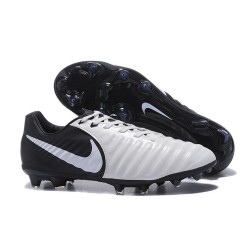 Nike Tiempo Legend VII FG Kangaroo Leather Shoes - White Black