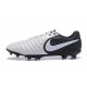 Nike Tiempo Legend VII FG Kangaroo Leather Shoes - White Black