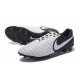 Nike Tiempo Legend VII FG Kangaroo Leather Shoes - White Black