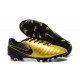 Nike Tiempo Legend VII FG Kangaroo Leather Shoes - Golden Black