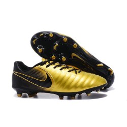 Nike Tiempo Legend VII FG Kangaroo Leather Shoes - Golden Black