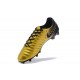 Nike Tiempo Legend VII FG Kangaroo Leather Shoes - Golden Black