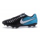 Nike Tiempo Legend VII FG Kangaroo Leather Shoes - Blue Black