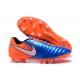 Nike Tiempo Legend VII FG Kangaroo Leather Shoes - Blue Orange