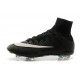 Nike Mercurial Superfly Iv FG Cristiano Ronaldo CR7 Firm Ground Soccer Cleats Black White