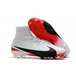 Top Nike Mercurial Superfly 5 FG Football Boot White Black Red