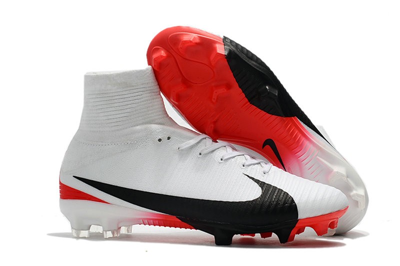nike white and red football boots