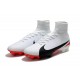 Top Nike Mercurial Superfly 5 FG Football Boot White Black Red