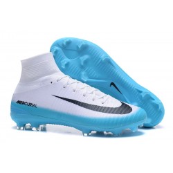 Top Nike Mercurial Superfly 5 FG Football Boot White Blue
