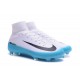 Top Nike Mercurial Superfly 5 FG Football Boot White Blue