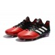 New adidas Ace 17.1 Leather FG Football Boots - Black Red White