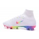 Nike Mercurial Superfly V FG Mens Firm Ground Cleats White Colorful