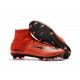 Nike Mercurial Superfly V FG Mens Firm Ground Cleats Red Black