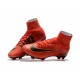 Nike Mercurial Superfly V FG Mens Firm Ground Cleats Red Black