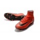 Nike Mercurial Superfly V FG Mens Firm Ground Cleats Red Black