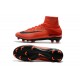 Nike Mercurial Superfly V FG Mens Firm Ground Cleats Red Black