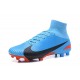 Nike Mercurial Superfly V FG Mens Firm Ground Cleats Blue Black Red