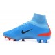 Nike Mercurial Superfly V FG Mens Firm Ground Cleats Blue Black Red