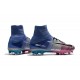 Nike Mercurial Superfly V FG Mens Firm Ground Cleats Blue Pink Black