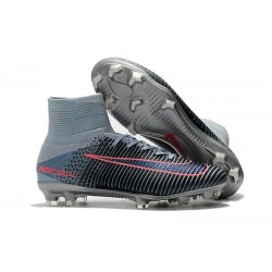 Nike Mercurial Superfly V FG Mens Firm Ground Cleats Grey Orange Black