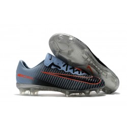 Nike New Mercurial Vapor XI FG ACC Soccer Shoes Black Grey Orange