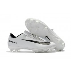 Nike New Mercurial Vapor XI FG ACC Soccer Shoes White Black