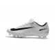 Nike New Mercurial Vapor XI FG ACC Soccer Shoes White Black