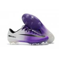 Nike New Mercurial Vapor XI FG ACC Soccer Shoes White Purple