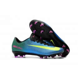 Nike New Mercurial Vapor XI FG ACC Soccer Shoes Blue Yellow
