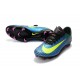 Nike New Mercurial Vapor XI FG ACC Soccer Shoes Blue Yellow