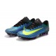 Nike New Mercurial Vapor XI FG ACC Soccer Shoes Blue Yellow