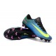 Nike New Mercurial Vapor XI FG ACC Soccer Shoes Blue Yellow