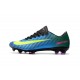 Nike New Mercurial Vapor XI FG ACC Soccer Shoes Blue Yellow