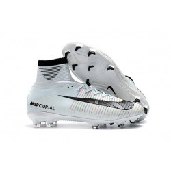 Nike Mercurial Superfly 5 CR7 FG New Football Boots White Blue Tint