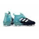 Mens adidas ACE 17+ Purecontrol FG 2017 Soccer Cleats Black Blue White