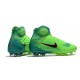 Nike Magista Obra 2 FG High Top Soccer Boots Green Blue
