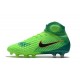 Nike Magista Obra 2 FG High Top Soccer Boots Green Blue