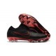 Nike Mercurial Vapor Flyknit Ultra FG Football Cleats - Black Red