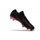 Nike Mercurial Vapor Flyknit Ultra FG Football Cleats - Black Red