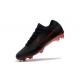 Nike Mercurial Vapor Flyknit Ultra FG Football Cleats - Black Red