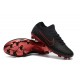 Nike Mercurial Vapor Flyknit Ultra FG Football Cleats - Black Red