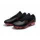 Nike Mercurial Vapor Flyknit Ultra FG Football Cleats - Black Red
