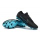 Nike Mercurial Vapor Flyknit Ultra FG Football Cleats - Black Blue