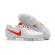 Nike Tiempo Legend VII FG Kangaroo Leather Shoes - White Red