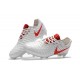 Nike Tiempo Legend VII FG Kangaroo Leather Shoes - White Red