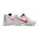 Nike Tiempo Legend VII FG Kangaroo Leather Shoes - White Red